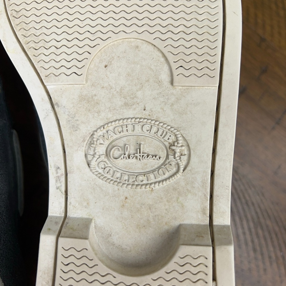 Cole Haan Boat Shoes Mens 10.5 Blue Leather White Yacht Club Collection Preppy - Picture 8 of 12